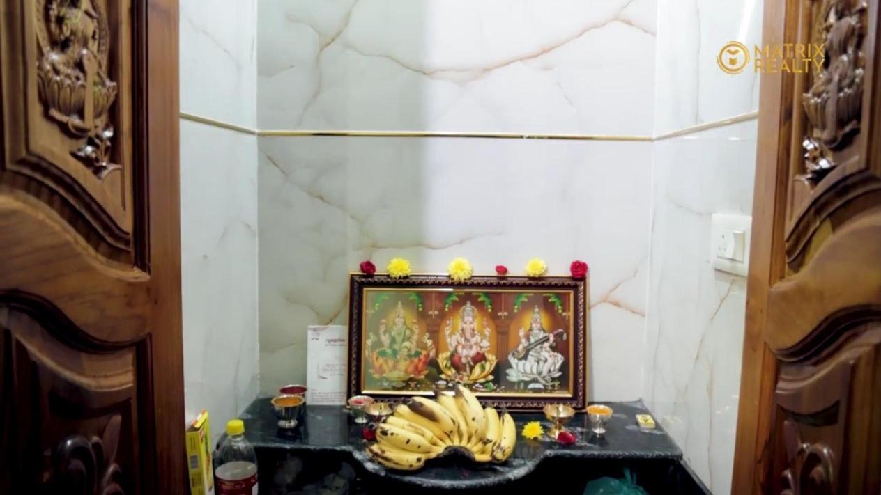 Pooja room in a Bengaluru home built by Matrix Realty